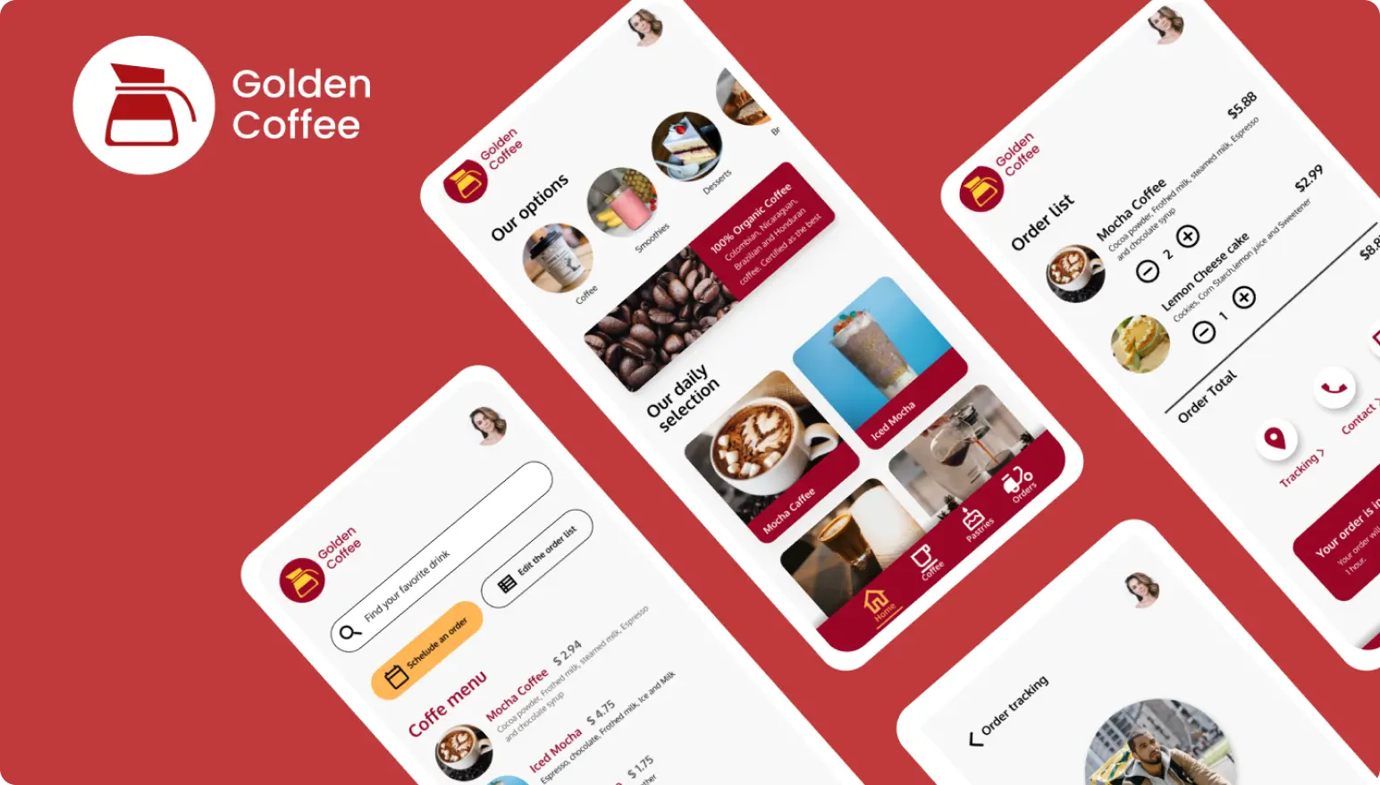 golden coffee hom illustrat